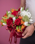 "Velvet Passion" Red Rose Arrangement
