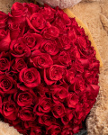 101 Red Roses and Giant Teddy Bear – the image 3