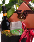 Gift Box with Anthurium, Chocolate, Sparkling Wine and Tea – imaginea 2
