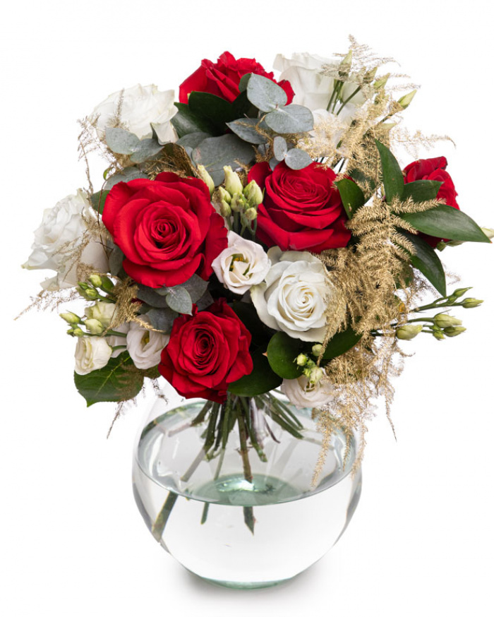 Buchet de iarnă cu trandafiri „Serenity Bloom” – imaginea 1