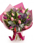 "Glamour Spring" Tulip Bouquet  – imaginea 1