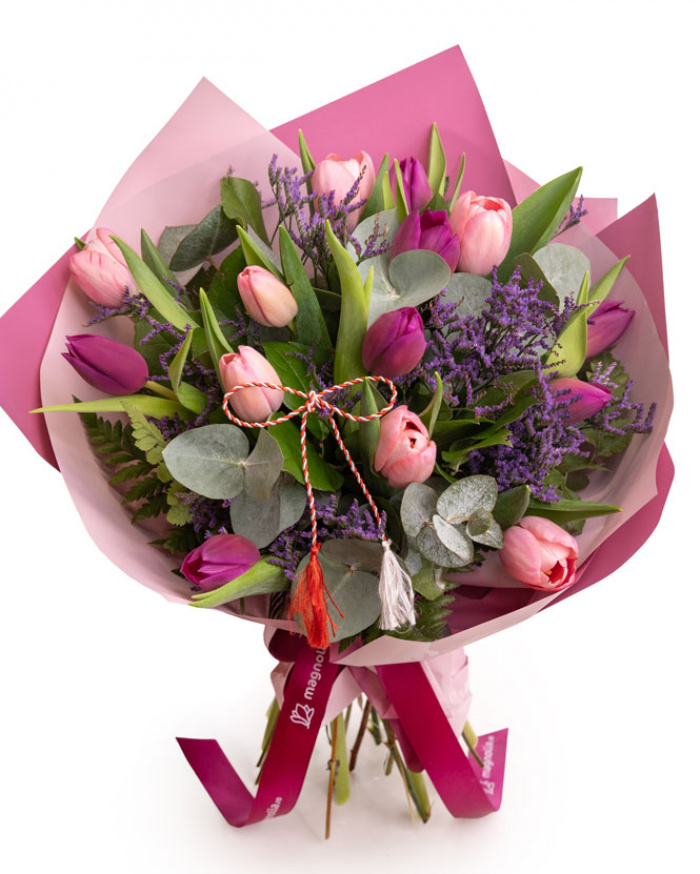 "Glamour Spring" Tulip Bouquet  – imaginea 1