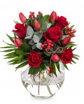 "Ma Cherie" Rose and Tulip Bouquet – imaginea 1