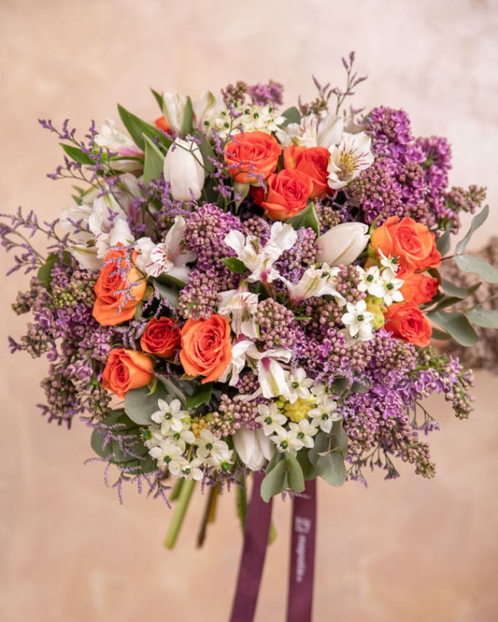 Buchet cu liliac și lalele "Spring Charm" – imaginea 3