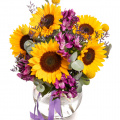 Buchet floarea-soarelui "Golden Amethyst"