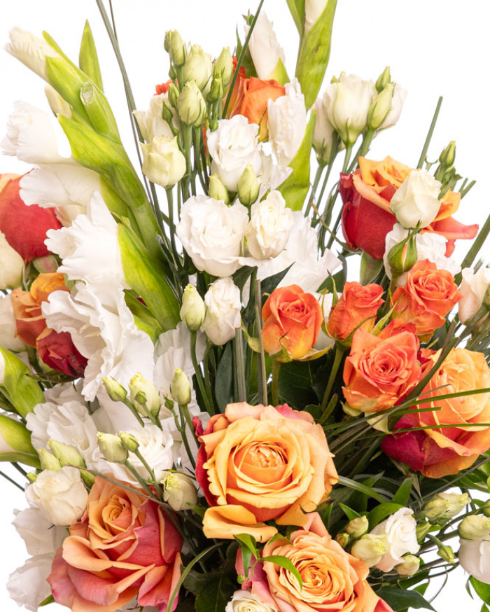 Buchet gladiole și trandafiri – imaginea 2