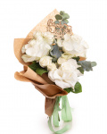"Back to School" White Rose Bouquet – the image 1
