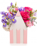 "Back to School" Rose and Iris Arrangement – imaginea 1