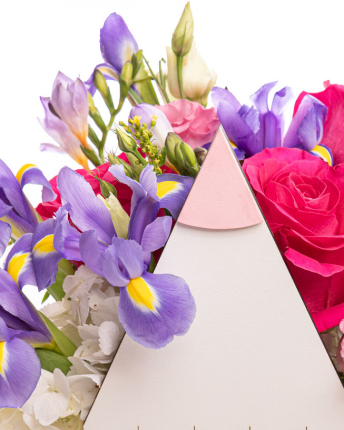 "Back to School" Rose and Iris Arrangement – imaginea 2