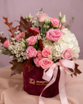"Floral Majesty" rose and hydrangea arrangement – imaginea 3