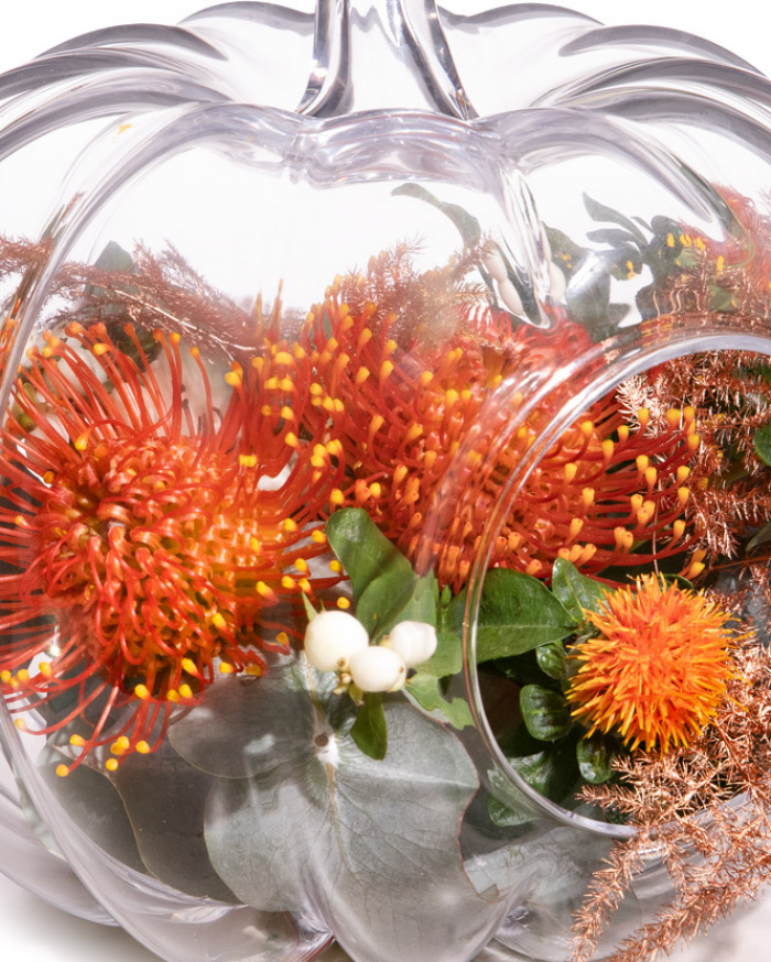 "Amber Pumpkin Elegance" Autumn Arrangement – imaginea 2