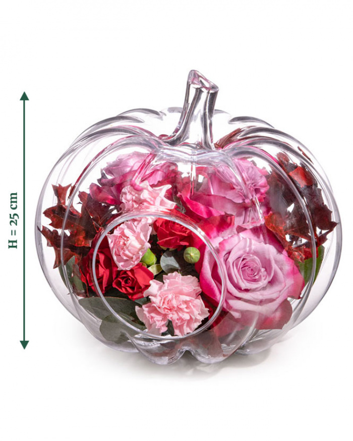 ”Elegant Halloween” Purple Rose Arrangement – imaginea 1