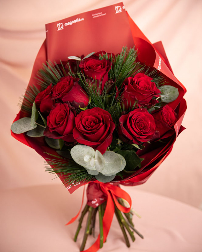 Buchet cu trandafiri roșii „Special Moments” – imaginea 3