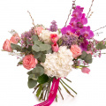 Buchet cu liliac și orhidee „Rafinament floral”