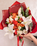Lily and Rose Easter Bouquet – imaginea 3