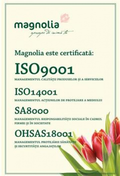 CERTIFICARE ISO FLORĂRIILE MAGNOLIA