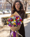 "Pretty Lady" tulip bouquet  – imaginea 3