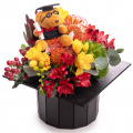 Aranjament floral de absolvire în tocă