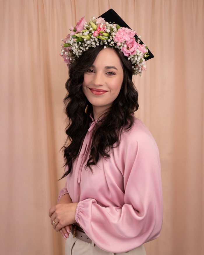 Graduation Natural Flower Crown – imaginea 2