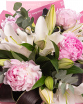 ”Whispers of Grace” Pink Peony and Lily Bouquet – the image 2