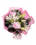”Whispers of Grace” Pink Peony and Lily Bouquet – the image 1