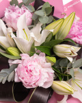 ”Whispers of Grace” Pink Peony and Lily Bouquet – the image 2