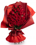 Buchet cu 49 trandafiri roşii – imaginea 3