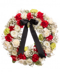 Coroană funerară cu garoafe – imaginea 1