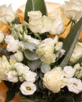 "Romance" white roses bouquet