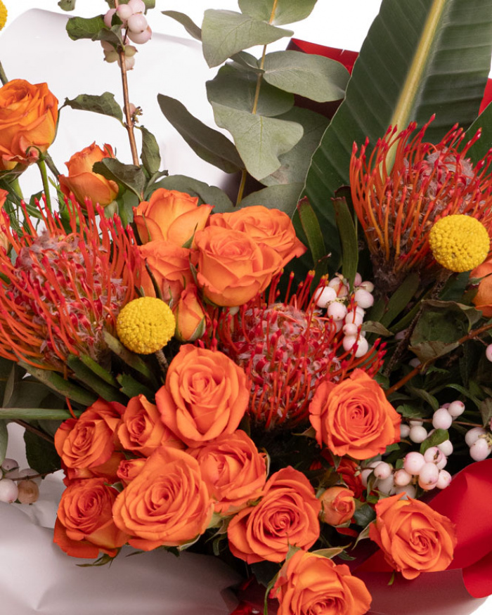 Buchet colorat de toamna, varianta premium, detaliu