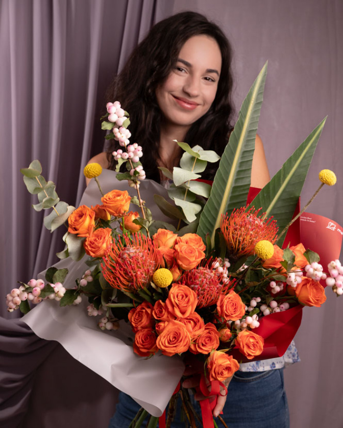 Buchet colorat de toamna, varianta premium, marime