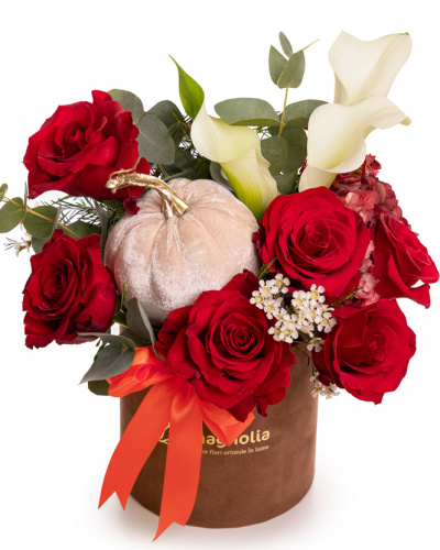 Rose and Calla Lily Autumn Arrangement