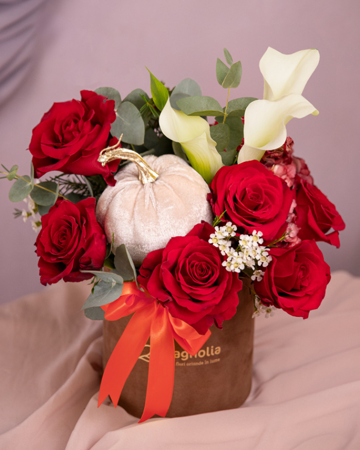 Rose and Calla Lily Autumn Arrangement – the image 3