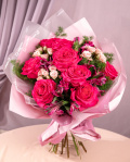 Bouquet of roses and alstroemeria – imaginea 3