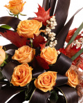 Buchet cu trandafiri și strelitzia „Exotic Halloween” – imaginea 2