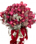 Buchet de iarnă cu orhidee – imaginea 1