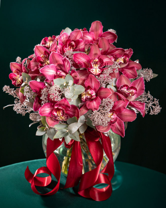 Buchet de iarnă cu orhidee – imaginea 4