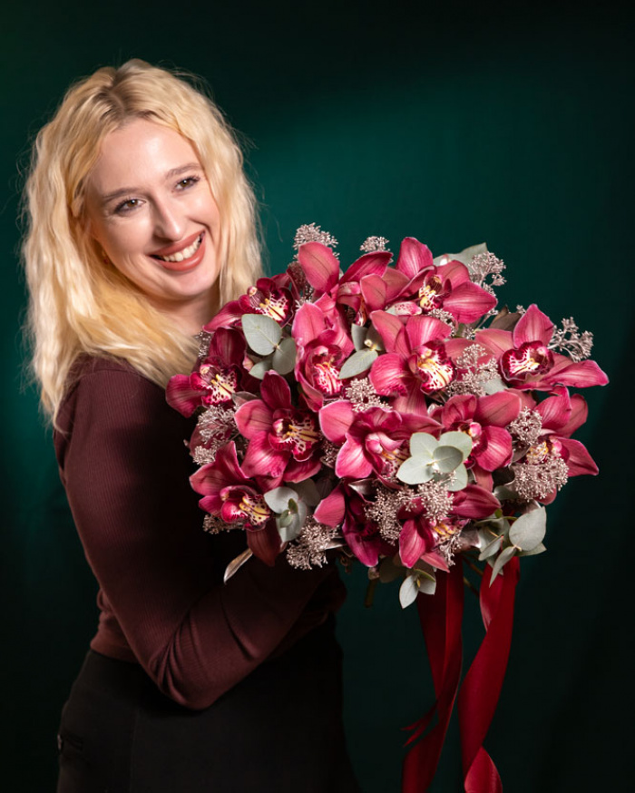 Buchet de iarnă cu orhidee – imaginea 3