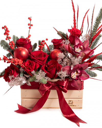 Aranjament floral „Crăciun Fericit”