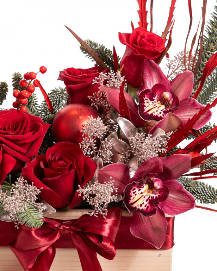 ”Merry Christmas” floral arrangement – imaginea 2