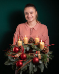 Coroniță de Crăciun cu ornamente – imaginea 3