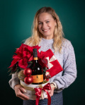 Holiday Gift with Tea and Poinsettia – imaginea 3