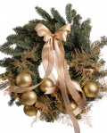 Wreath with Christmas decorations