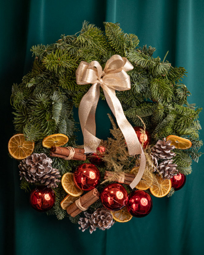 Coroniță de ușă „Welcome Christmas” – imaginea 3