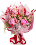 ”Pink Poetry” Peony Bouquet – imaginea 1