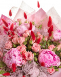 ”Pink Poetry” Peony Bouquet – imaginea 2