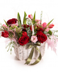 ”Velvet Bloom” Flower Basket – imaginea 1