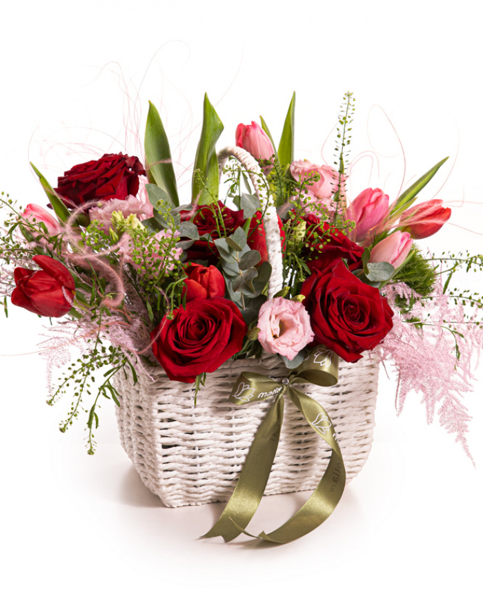 ”Velvet Bloom” Flower Basket – imaginea 1