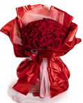 Buchet spectaculos cu trandafiri roșii „Duchess of Love” – imaginea 2
