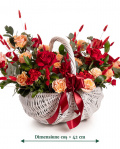 Coș mare cu flori „Majestic Bloom” – imaginea 1